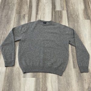 JoS A Bank sweater wool men’s size large gray crewneck pullover style